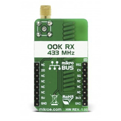 MikroElektronika OOK RX click MICRF230 Wireless for Garage or Gate Doors Control, Remote Fan or Light Control, Remote