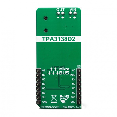 MikroElektronika MIKROE-3448, AudioAmp 6 Click Audio Amplifier for TPA3138D2