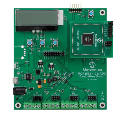 Microchip ADM01097, MCP3564 ADC Evaluation Board V2 for PIC32 MCUs Evaluation Board for PIC32 MCUs for MCP3564