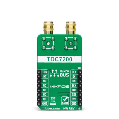 MikroElektronika MIKROE-4770, TDC Click Clock or Data Translator Add On Board for Time to Digital Converter for