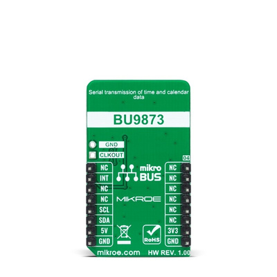 MikroElektronika MIKROE-5083, RTC 16 Click Real Time Clock (RTC) Add On Board for BU9873 for mikroBUS socket