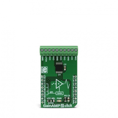MikroElektronika MIKROE-2859, GainAMP 2 Click Programmable Gain Amplifier Amplifier Board for MCP6S26