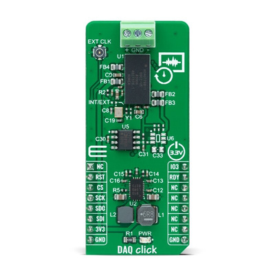 MikroElektronika MIKROE-4495, DAQ Clicl Data Acquisition Sensor Add-On Board for Condition Monitoring For Predictive