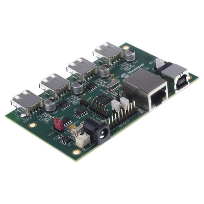 Microchip High-Speed USB 2.0 to 10/100 Ethernet Hub Customer Eval Board LAN9513/14 Evaluation Kit EVB9514