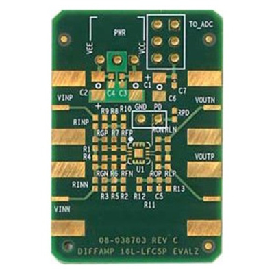 Analog Devices EVAL-FDA-1CPZ-16, Differential Amplifier Evaluation Board