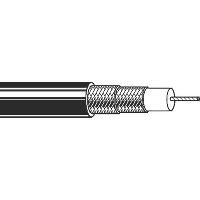 Belden Black Unterminated to Unterminated RG59/U Coaxial Cable, 75 Ω 6.15mm OD 305m