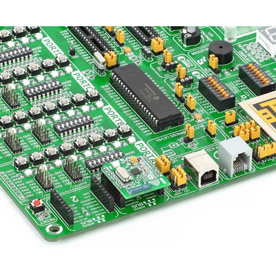 MikroElektronika nRF C Click nRF24L01P RF Transceiver mikroBus Click Board for Active RFID, Game Controllers, Home &