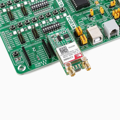 MikroElektronika GSM-GPS Click SIM808 GLONASS (GNSS), GPS, Mobile Communication (Cellular) mikroBus Click Board for GSM
