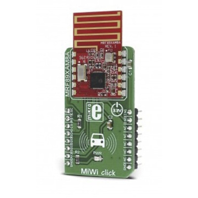 MikroElektronika MiWi click MRF89XAM8A for Alarms, Applications for Remote Keyless Access, Data Loggers, Developing