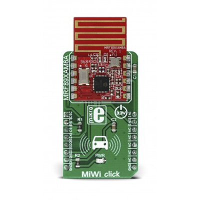 MikroElektronika MiWi click MRF89XAM8A for Alarms, Applications for Remote Keyless Access, Data Loggers, Developing