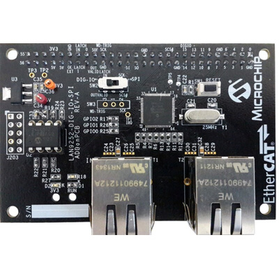 Microchip LAN9252-Add-On for EL9800 Development Platform LAN9252 Add On Board for Beckhoff EL9800 EtherCAT Evaluation