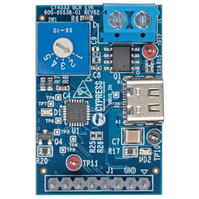 Infineon EZ-PD Barrel Connector Replacement (BCR) Evaluation Kit CY4533 Evaluation Kit CY4533