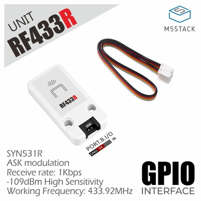 M5Stack RF433R SYN513R RF Receiver Module for M5Stack UART 433.92MHz U113