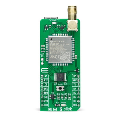 MikroElektronika NB IoT 2 Click BC66-NA Dual LTE (Cat M1 and NB-IoT) Add On Board for mikroBUS socket 698 →