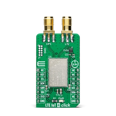MikroElektronika LTE IoT 4 Click nRF9160 Sensor Add-On Board for Industrial, Smart Agriculture MIKROE-4477