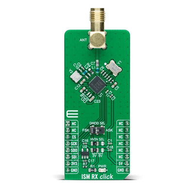 MikroElektronika ISM RX Click MAX1471 Sensor Add-On Board for Door, Industrial Control 433.92MHz MIKROE-4499