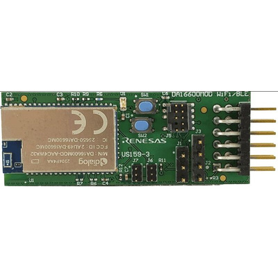 Renesas Electronics DA16600 Pmod Board Bluetooth, Wi-Fi Evaluation Board for DA16600 30 → 160MHz US159-DA16600EVZ