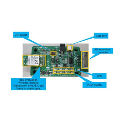 Renesas Electronics RL78/G1D Evaluation Board for RL78/G1D module RTK0EN0001D01001BZ