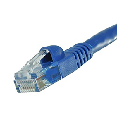 Cinch Connectors Blue Cat6 Cable UTP PVC Male RJ45/Male RJ45, Terminated, 7.62m