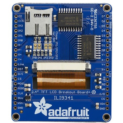 Adafruit 2478, TFT LCD Display 2.4in Resistive Touch Screen Display Module for MicroSD Socket - ILI9341