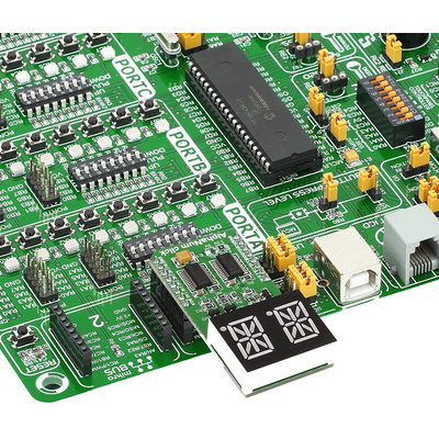 MikroElektronika MIKROE-1851, AlphaNum G Click 2 14 Segment Display Add On Board With TLC5926 x 2