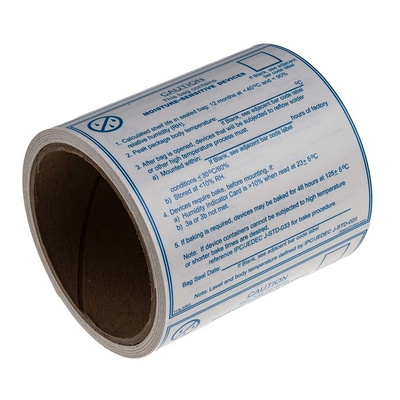 SCS Blue Paper ESD Label, Moisture Sensitive Caution Label-Text 102 mm x 102mm