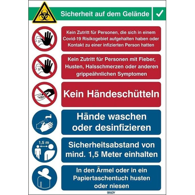 Brady Safety Poster, PP, German, 371 mm, 262mm