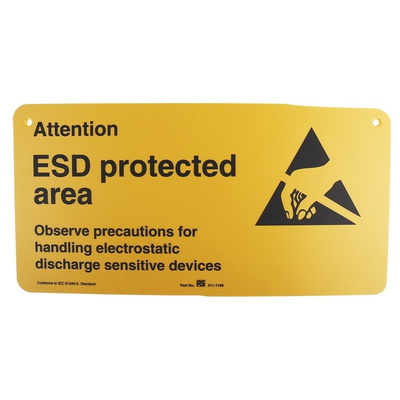 RS PRO Safety Poster, Rigid Plastic, English, 300 mm, 150mm