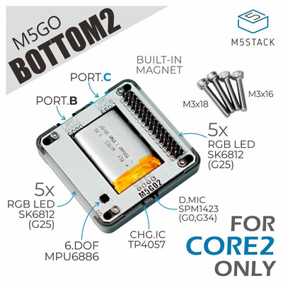 M5Stack A014-C Expansion Board for use with M5Core2