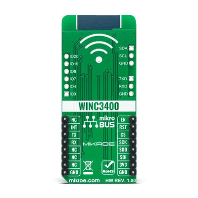 MikroElektronika WiFi 8 Click ATWINC3400-MR210CA Bluetooth Smart (BLE), WiFi Add On Board for mikroBUS socket 2.4GHz