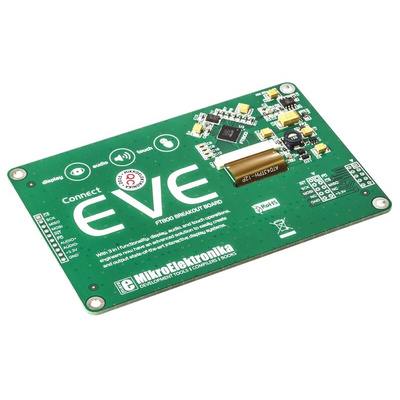 MikroElektronika MIKROE-1429, ConnectEVE FT800 4.3in TFT Color Display Module With HX8257A for Breadboard (PROTO)