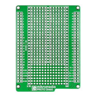 MikroElektronika MIKROE-767, mikromedia PROTO Expansion Board for PIC18FJ, PIC24, dsPIC33, PIC32, XMEGA