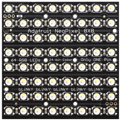 Adafruit 2871, NeoPixel NeoMatrix 64 RGBW Natur Weiss LED Matrix Module