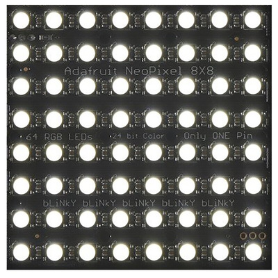Adafruit 2872, NeoPixel NeoMatrix 64 RGBW Cool White LED Matrix Module