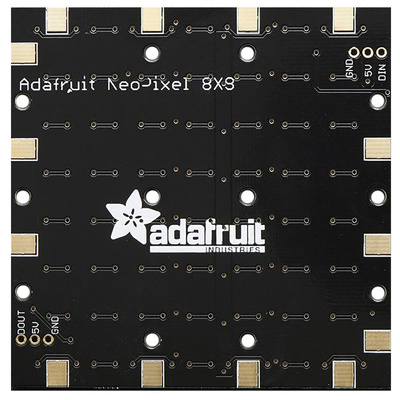 Adafruit 2872, NeoPixel NeoMatrix 64 RGBW Cool White LED Matrix Module