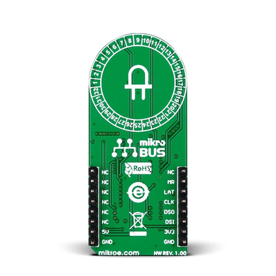 MikroElektronika MIKROE-2153, LED Ring R Click LED Matrix Display Add On Board With 74HC595