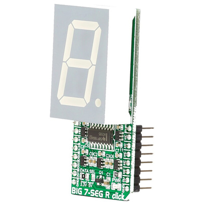 MikroElektronika MIKROE-2269, Big 7-Seg R Click 7 Segment Display mikroBus Click Board With SC10-21SRWA