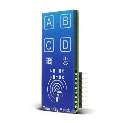 MikroElektronika TouchKey 2 Capacitive Touch mikroBus Click Board for ATtiny817