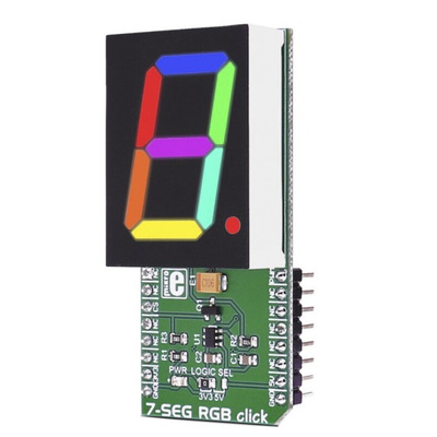 MikroElektronika MIKROE-2734, 7-SEG RGB Click 7 Segment Display mikroBus Click Board