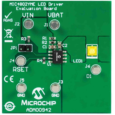 Microchip ADM00942, MIC4802 LED Evaluation Board