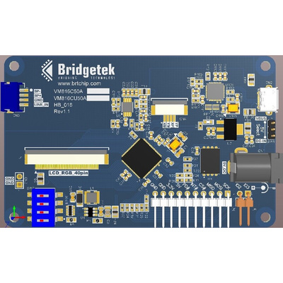 Bridgetek VM816CU50A-N, EVE Credit Card Board (no display) LCD Development Module With USB for BT816 EVE