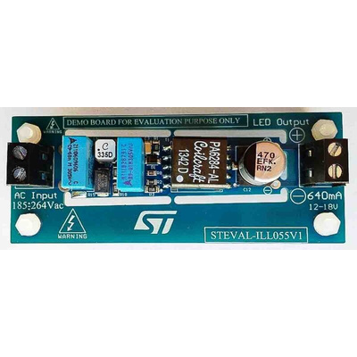 STMicroelectronics STEVAL-ILL055V1, STEVAL LED Driver Evaluation Board for HVLED815PF for High Power LED