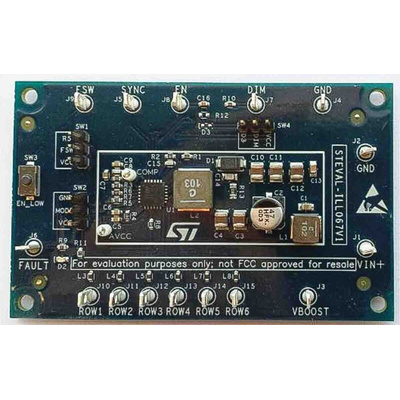 STMicroelectronics STEVAL-ILL067V1, STEVAL LED Driver Evaluation Board for ALED7707 for LED Driver