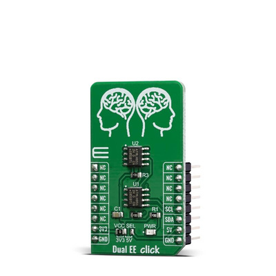 MikroElektronika MIKROE-3762, DUAL EE CLICK EEPROM Development Kit for AT24CM02 for I2C
