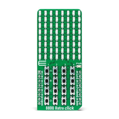 MikroElektronika MIKROE-4771, 8800 Retro Click LED Driver LED Driver for AS1115 for mikroBUS socket