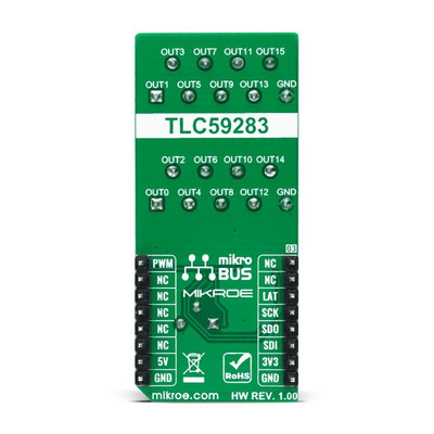 MikroElektronika MIKROE-4787, LED Driver 10 Click LED Controller LED Driver for TLC59283 for mikroBUS socket