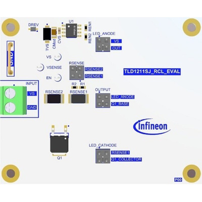 Infineon TLD1211SJEVALTOBO1, TLD1211SJ_EVAL LED Driver Evaluation Board for LITIX™ Linear TLD1211SJ