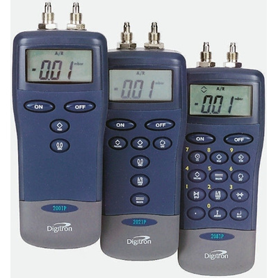 Digitron 2000P Differential Digital Pressure Meter With 2 Pressure Port/s, Max Pressure Measurement 130mbar RSCAL