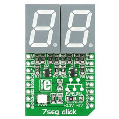 MikroElektronika MIKROE-1201, 7seg Click LED Add On Board