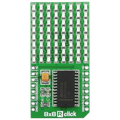 MikroElektronika MIKROE-1295, 8x8 R Click LED Add On Board